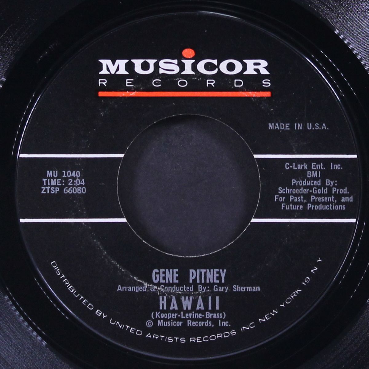 it hurts to be in love / hawaii by GENE PITNEY