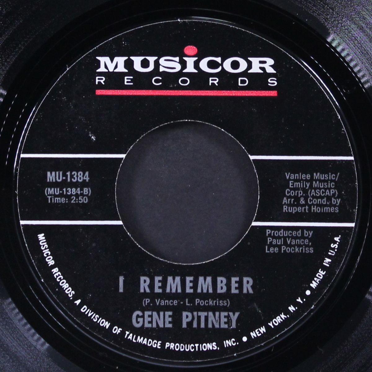 she lets her hair down by GENE PITNEY