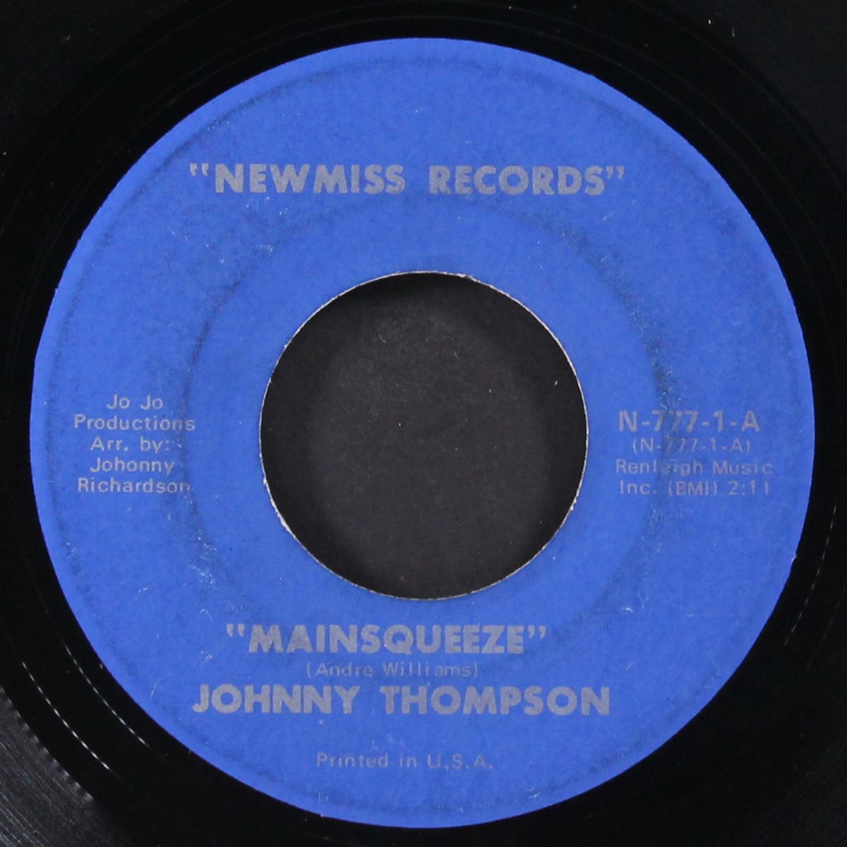mainsqueeze / i lost everything by JOHNNY THOMPSON