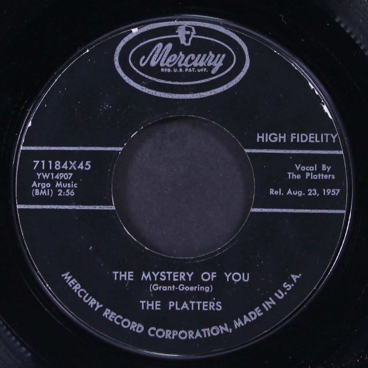 only because / the mystery of you by PLATTERS