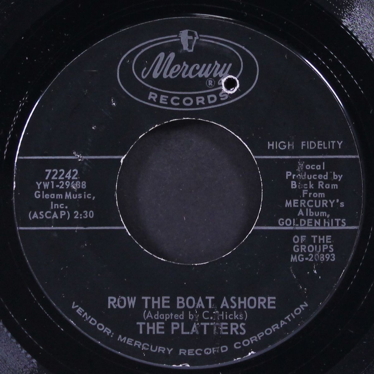 row the boat ashore / java jive by PLATTERS