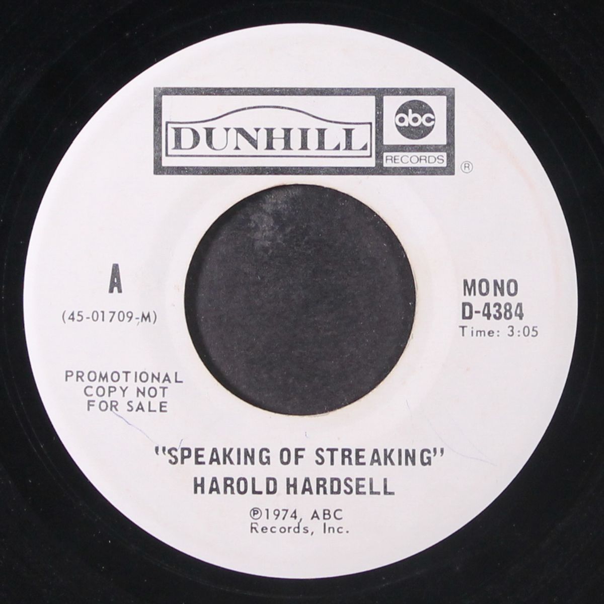 speaking of streaking / mono by HAROLD HARDSELL