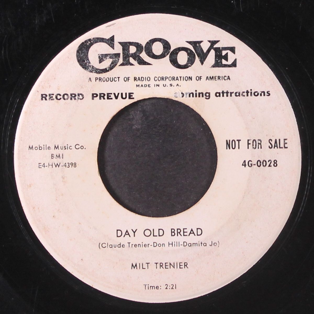 day old bread / give a little time by MILT TRENIER