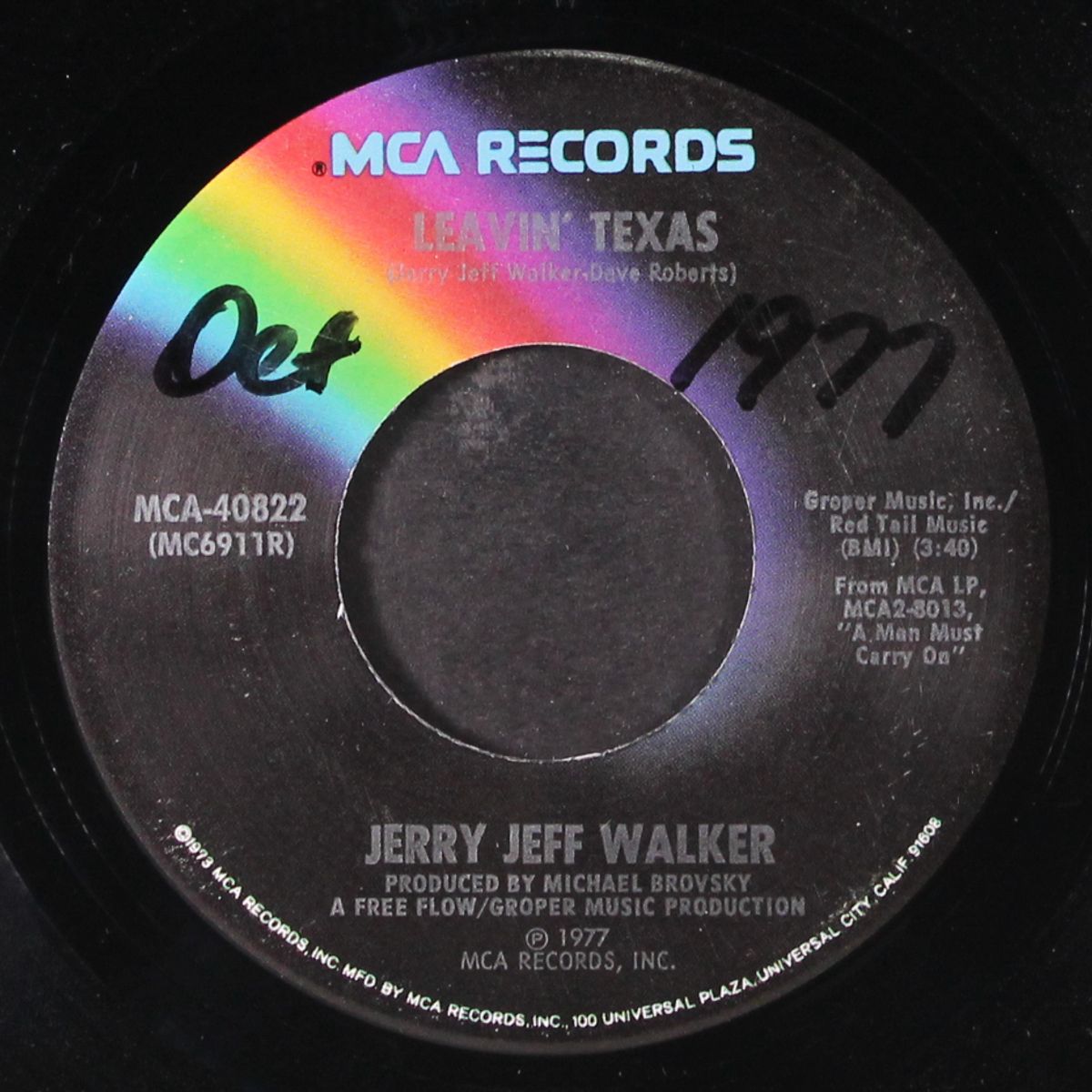 leavin' texas / ro-deo-deo cowboy by JERRY JEFF WALKER