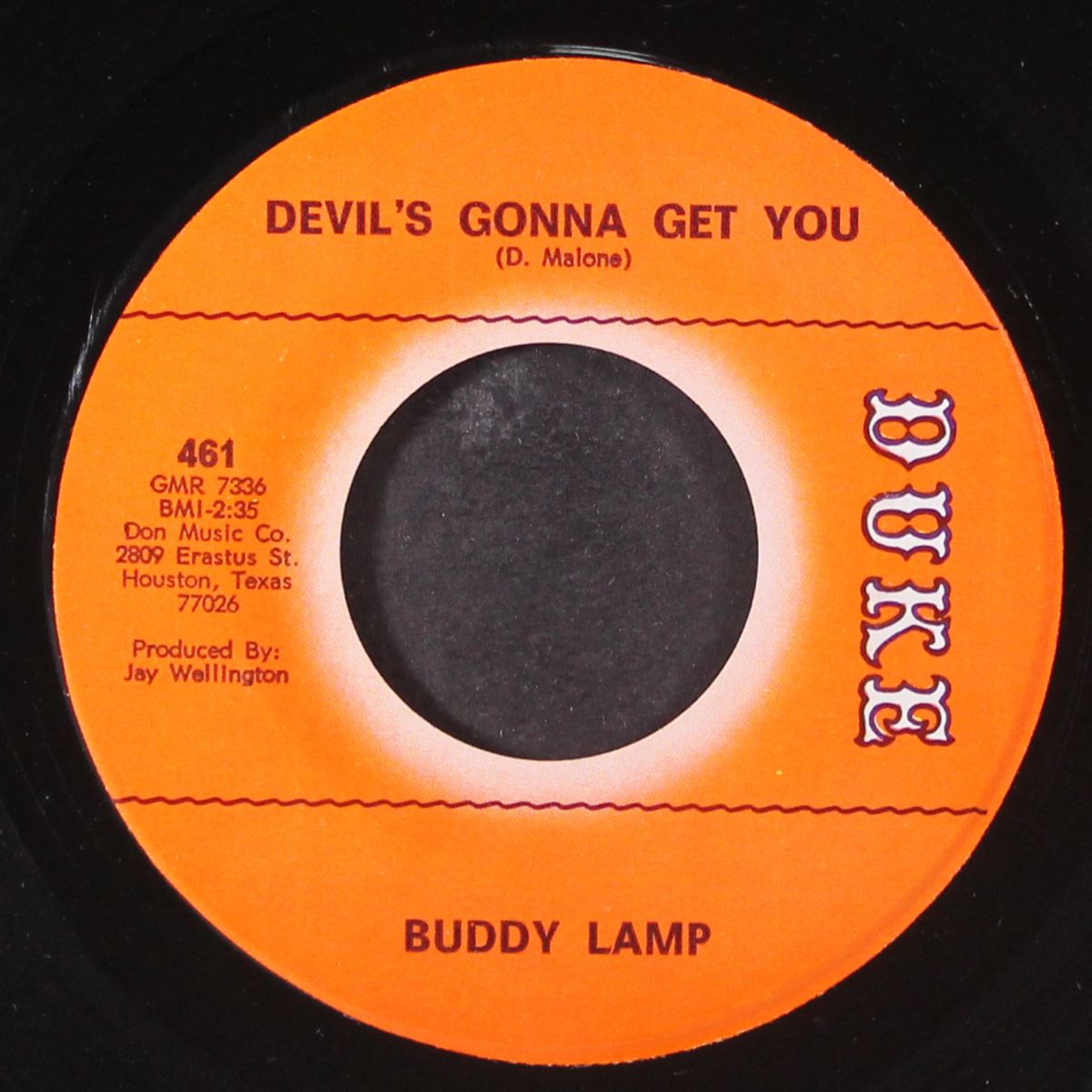 devil's gonna get you / wall around your heart by BUDDY LAMP