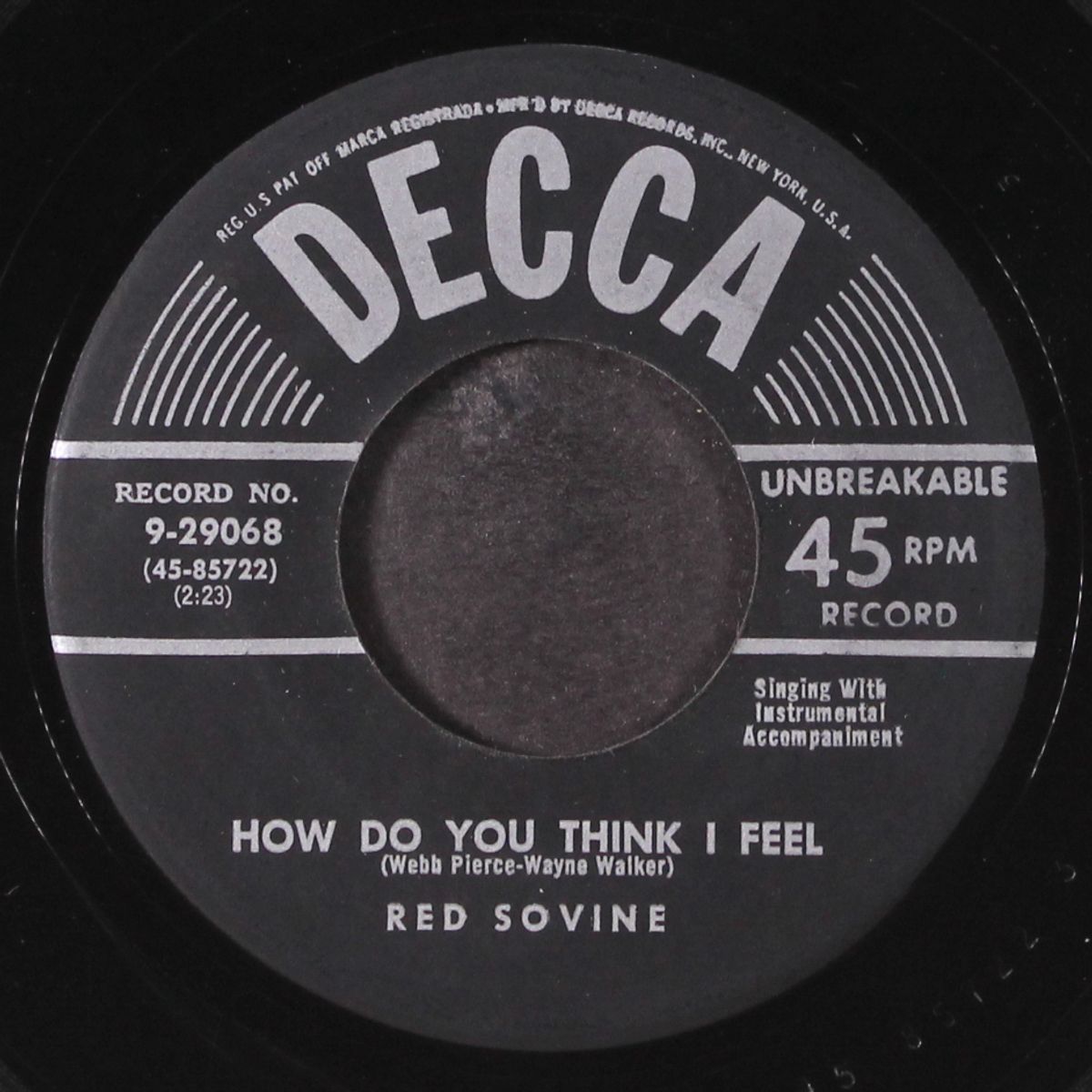 how do you think i feel / my new love affair by RED SOVINE