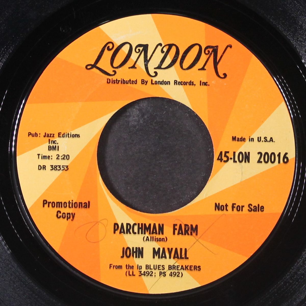 parchman farm / key to love by JOHN MAYALL