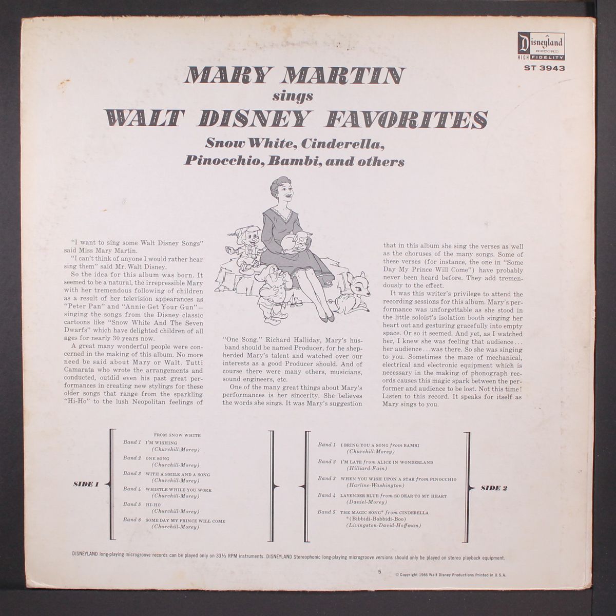 sings walt disney favorites by MARY MARTIN