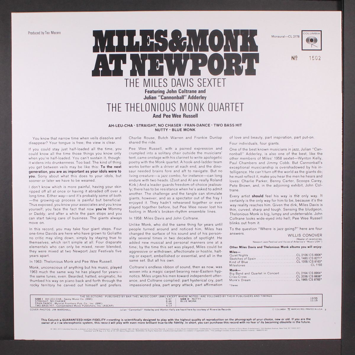 miles & monk at newport by MILES DAVIS & THELONIOUS MONK