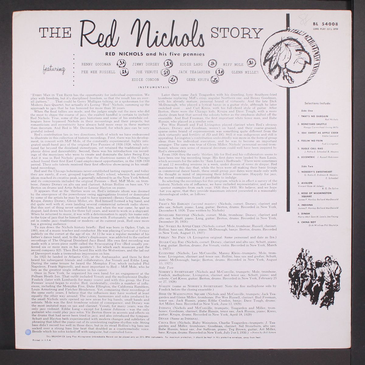 red nichols story by RED NICHOLS