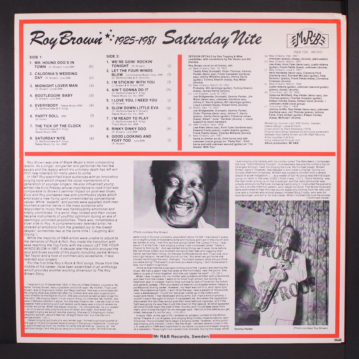 saturday nite by ROY BROWN