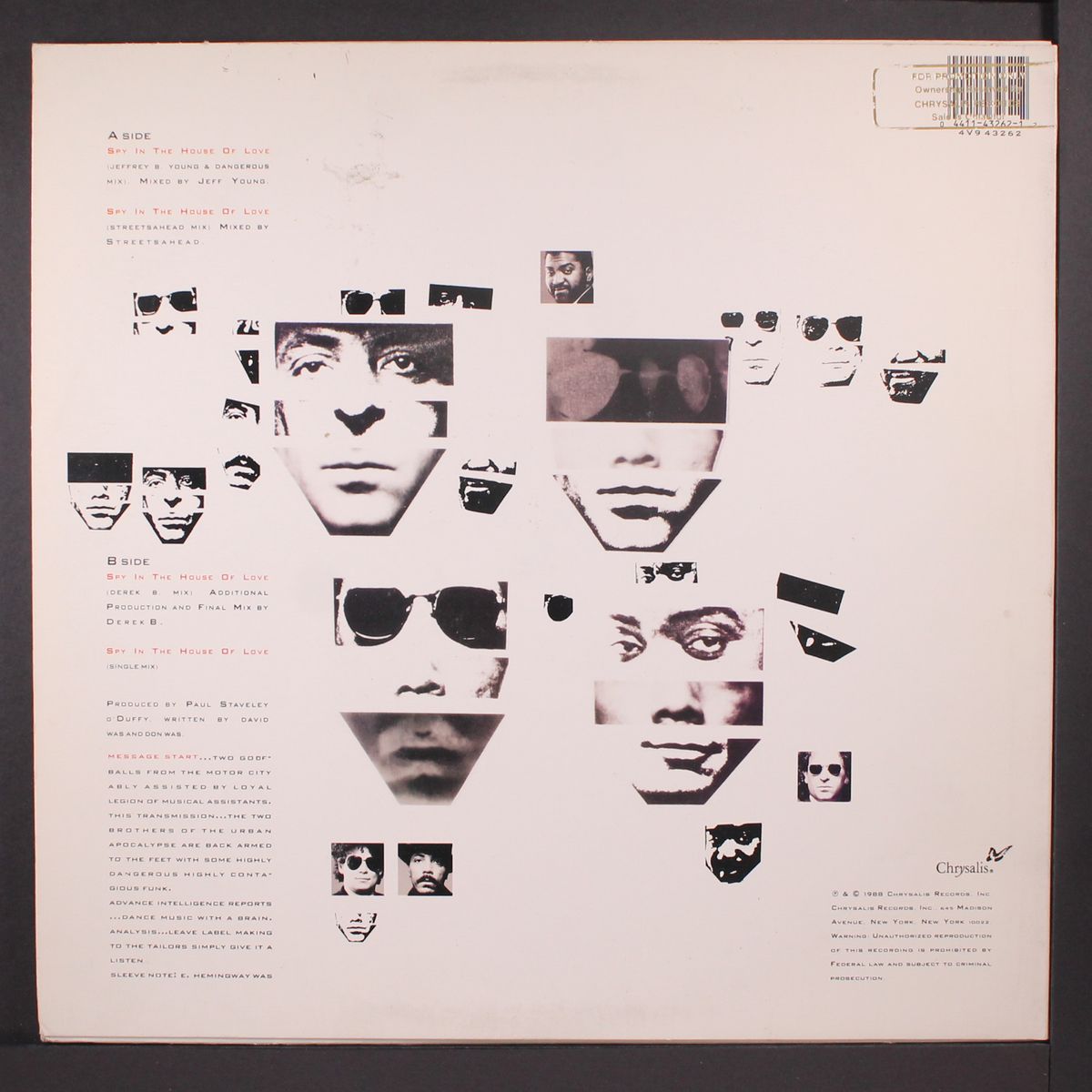 spy in the house of love by WAS (NOT WAS)