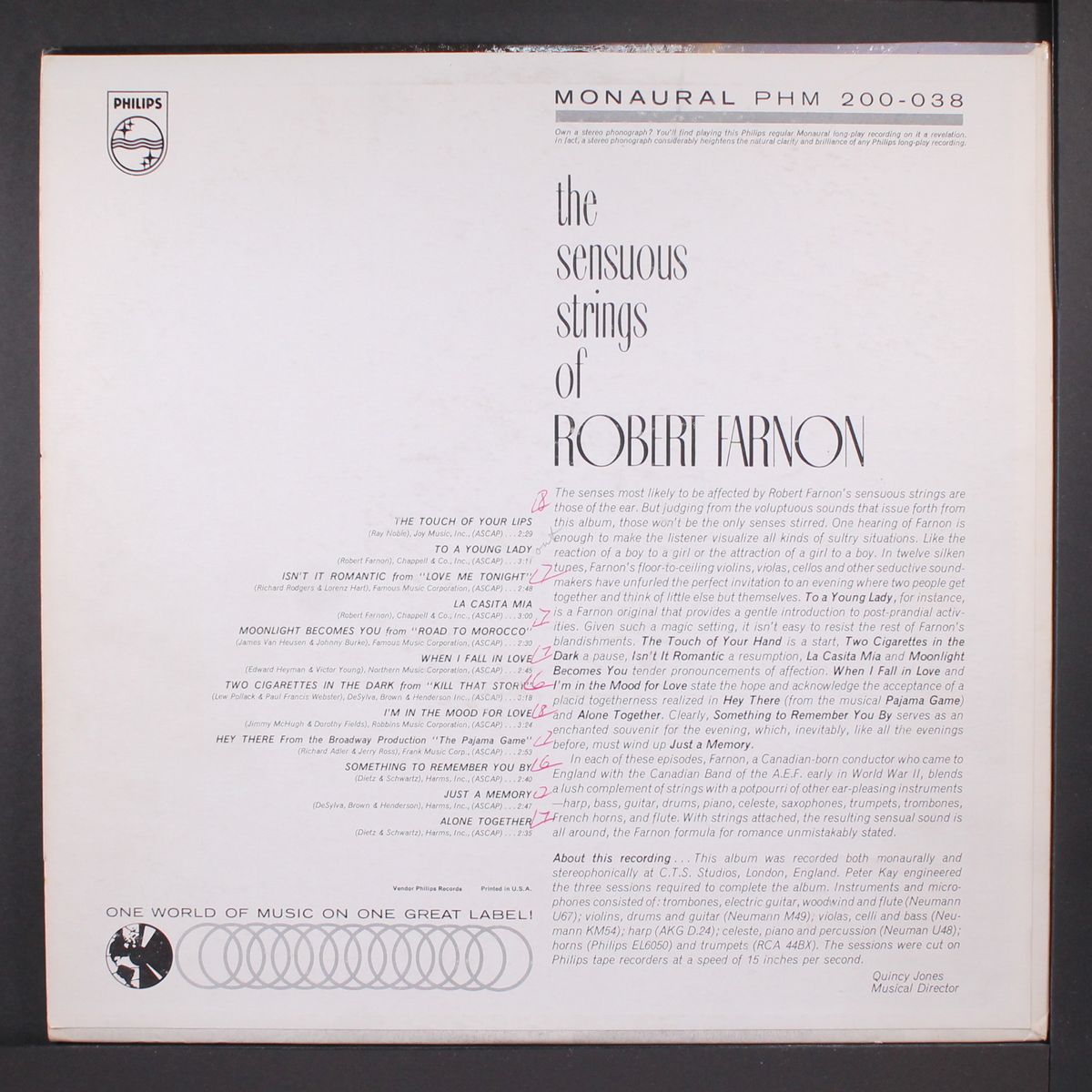 the sensuous strings by ROBERT FARNON