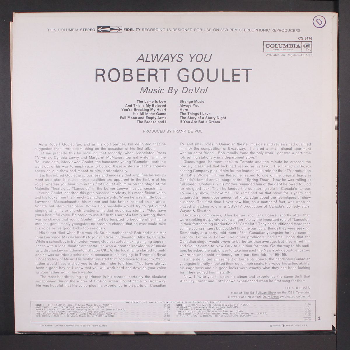 always you by ROBERT GOULET