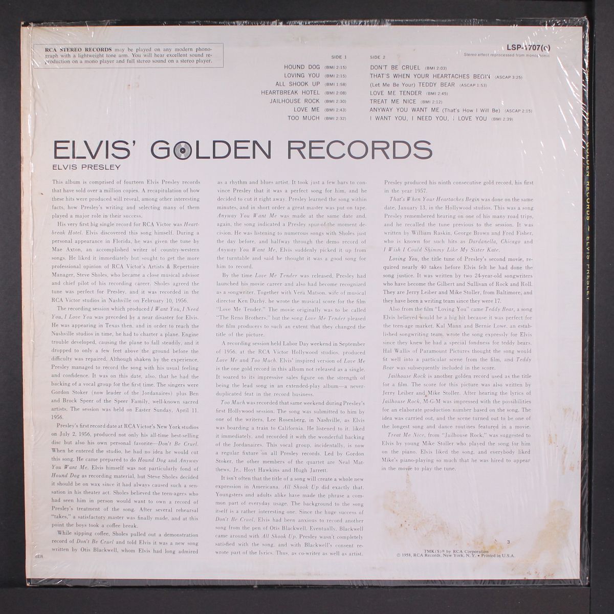 elvis' golden records by ELVIS PRESLEY