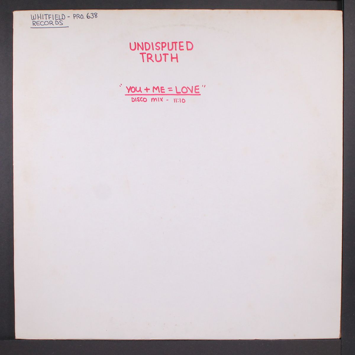 you + me = love / same by UNDISPUTED TRUTH