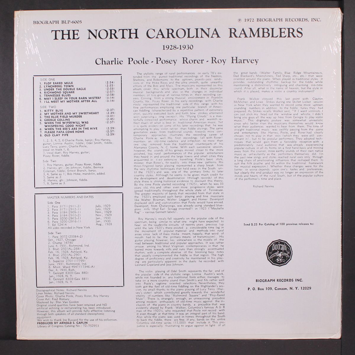 the north carolina ramblers by NORTH CAROLINA RAMBLERS