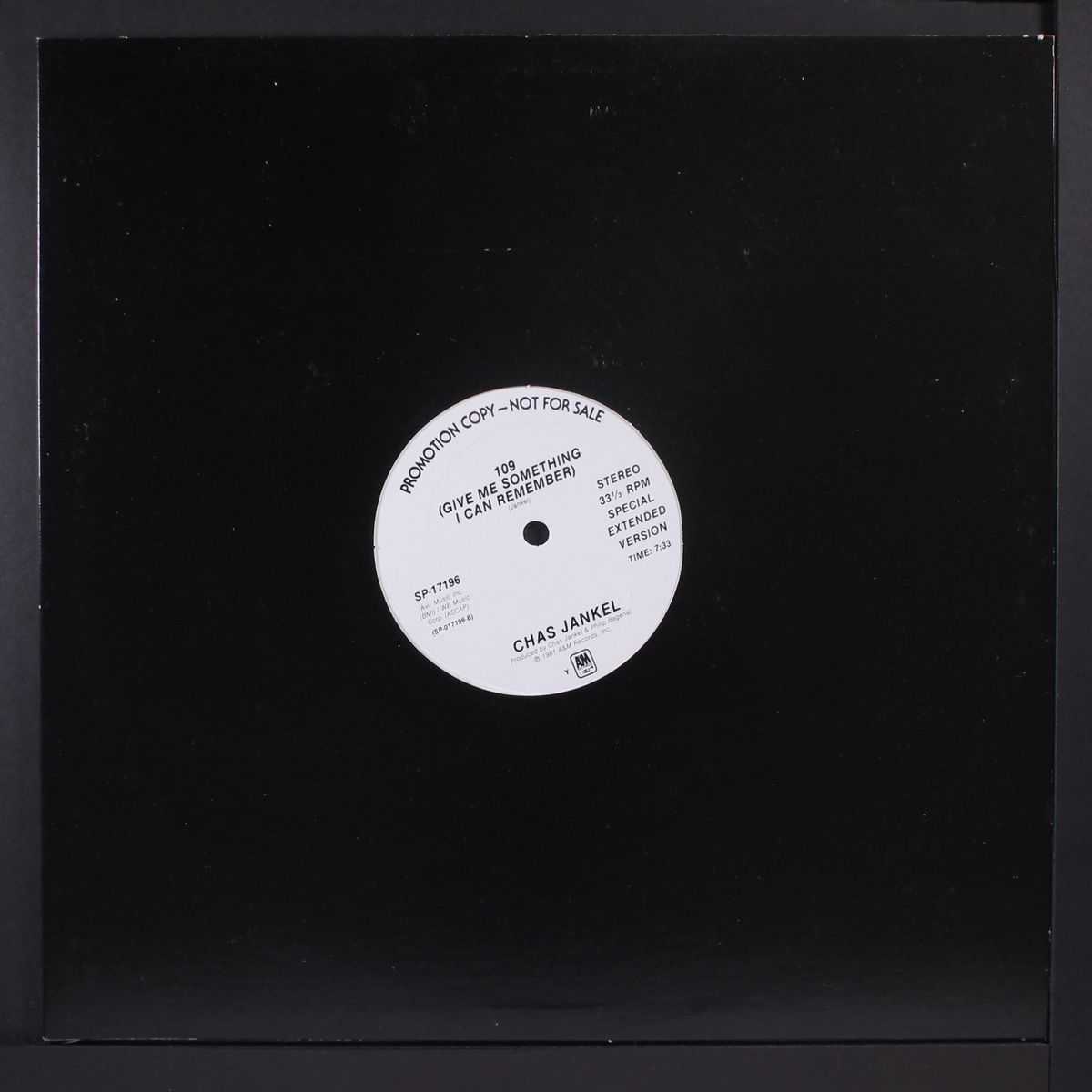 109 (give me something i can remember) / short by CHAS JANKEL