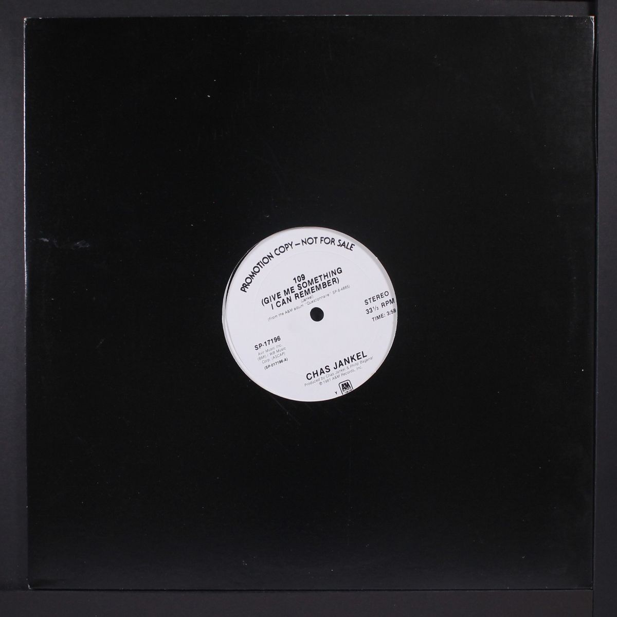 109 (give me something i can remember) / short by CHAS JANKEL