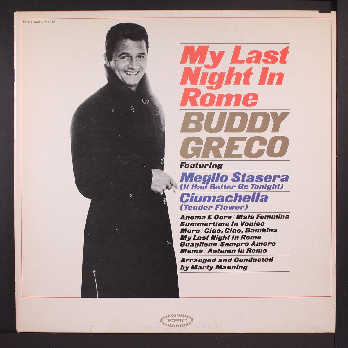 my last night in rome by BUDDY GRECO
