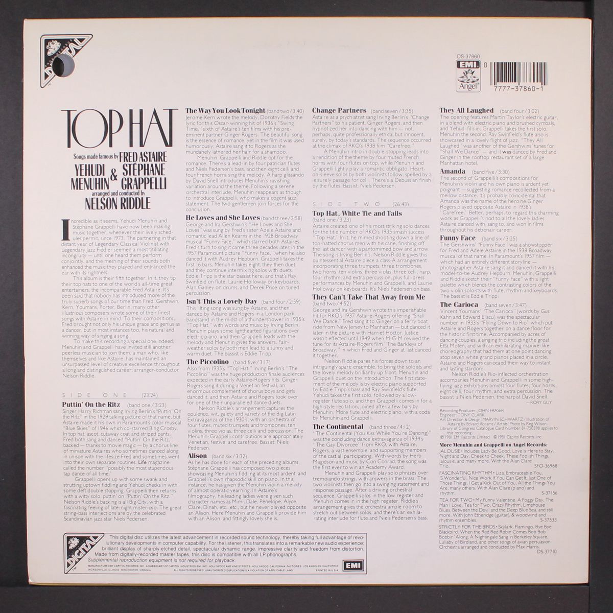 top hat by YEHUDI MENUHIN & STEPHANE GRAPPELLI