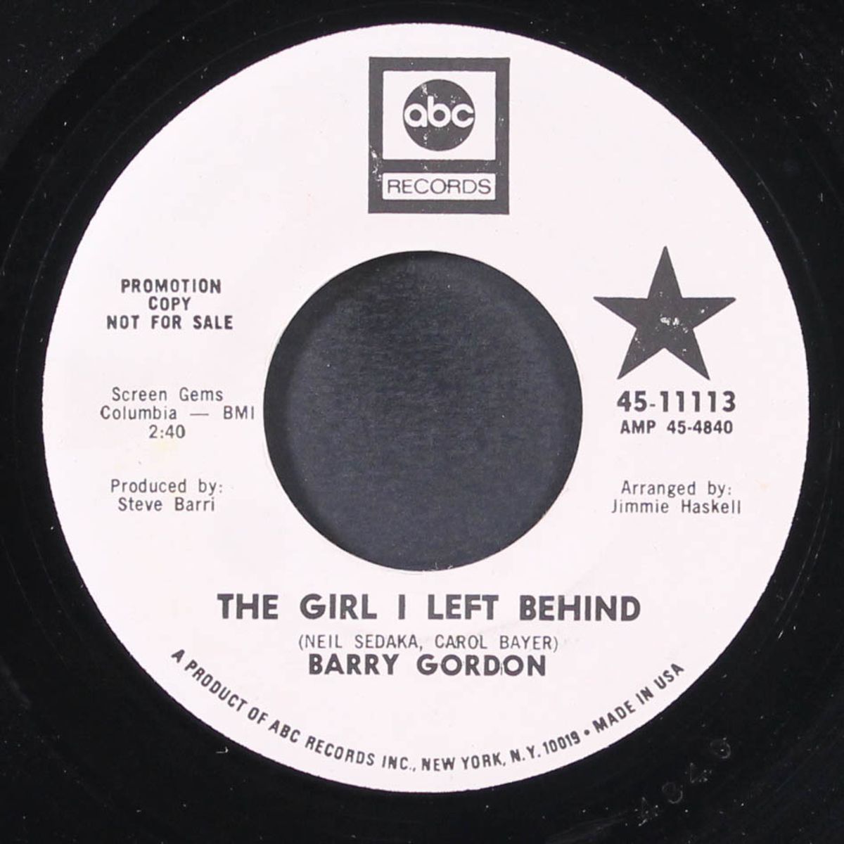 the girl i left behind / a house built on sand by BARRY GORDON