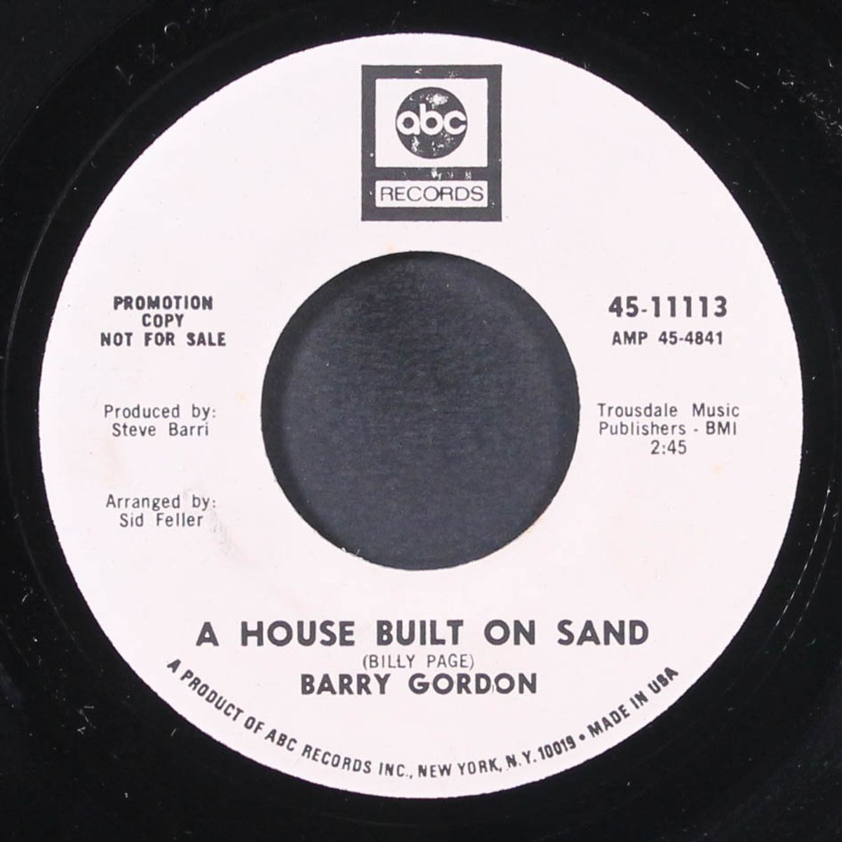 the girl i left behind / a house built on sand by BARRY GORDON