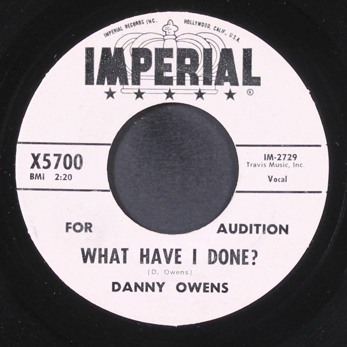 what have i done? / drifting blues by DANNY OWENS