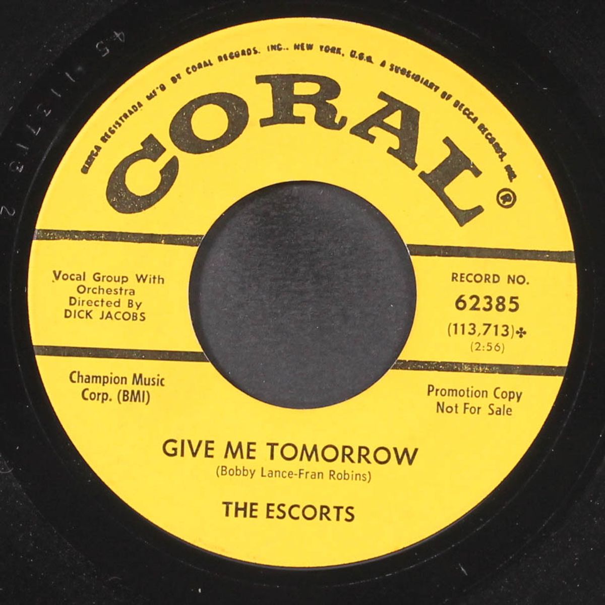 my heart cries for you / give me tomorrow by ESCORTS