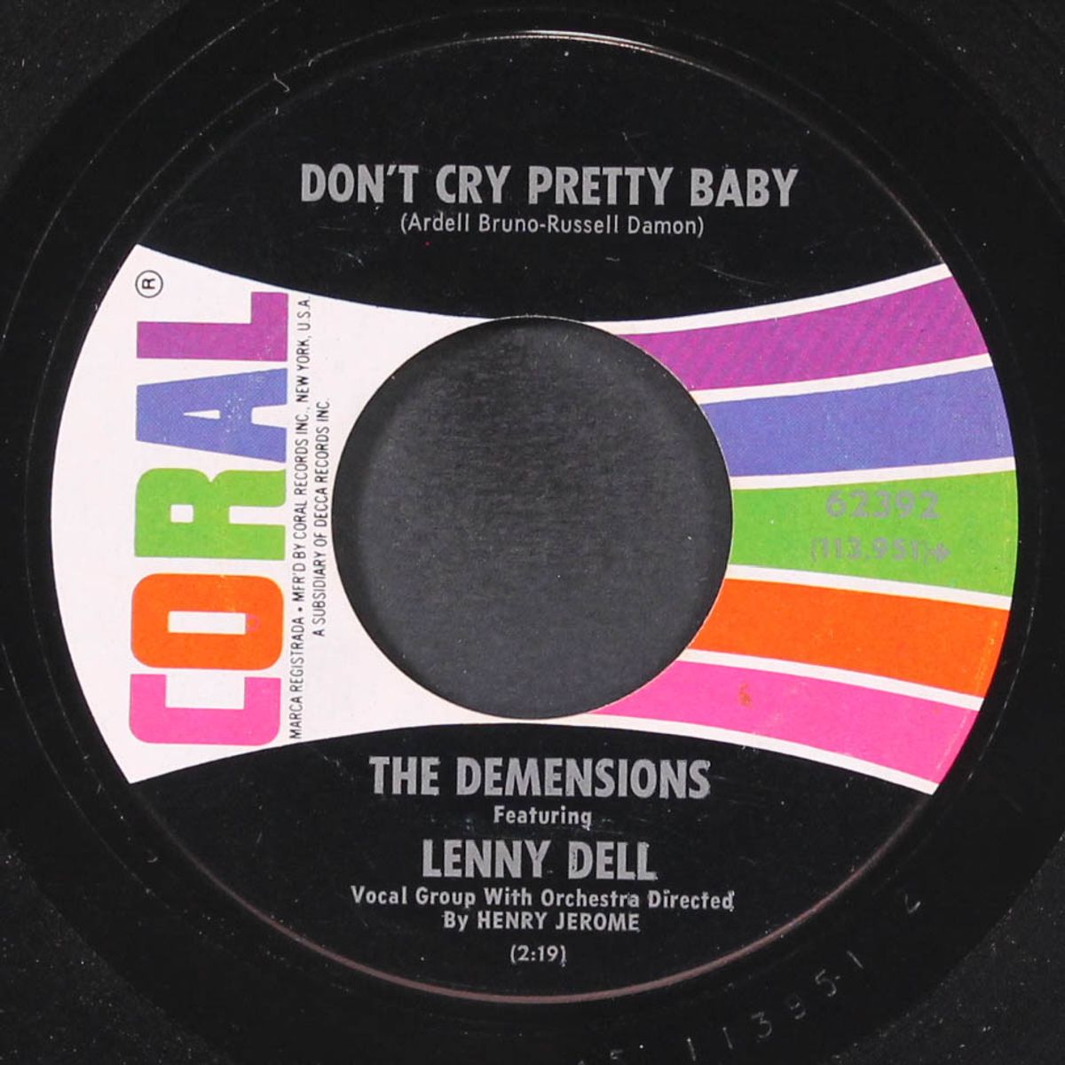 a little white gardenia / don't cry pretty baby by DEMENSIONS