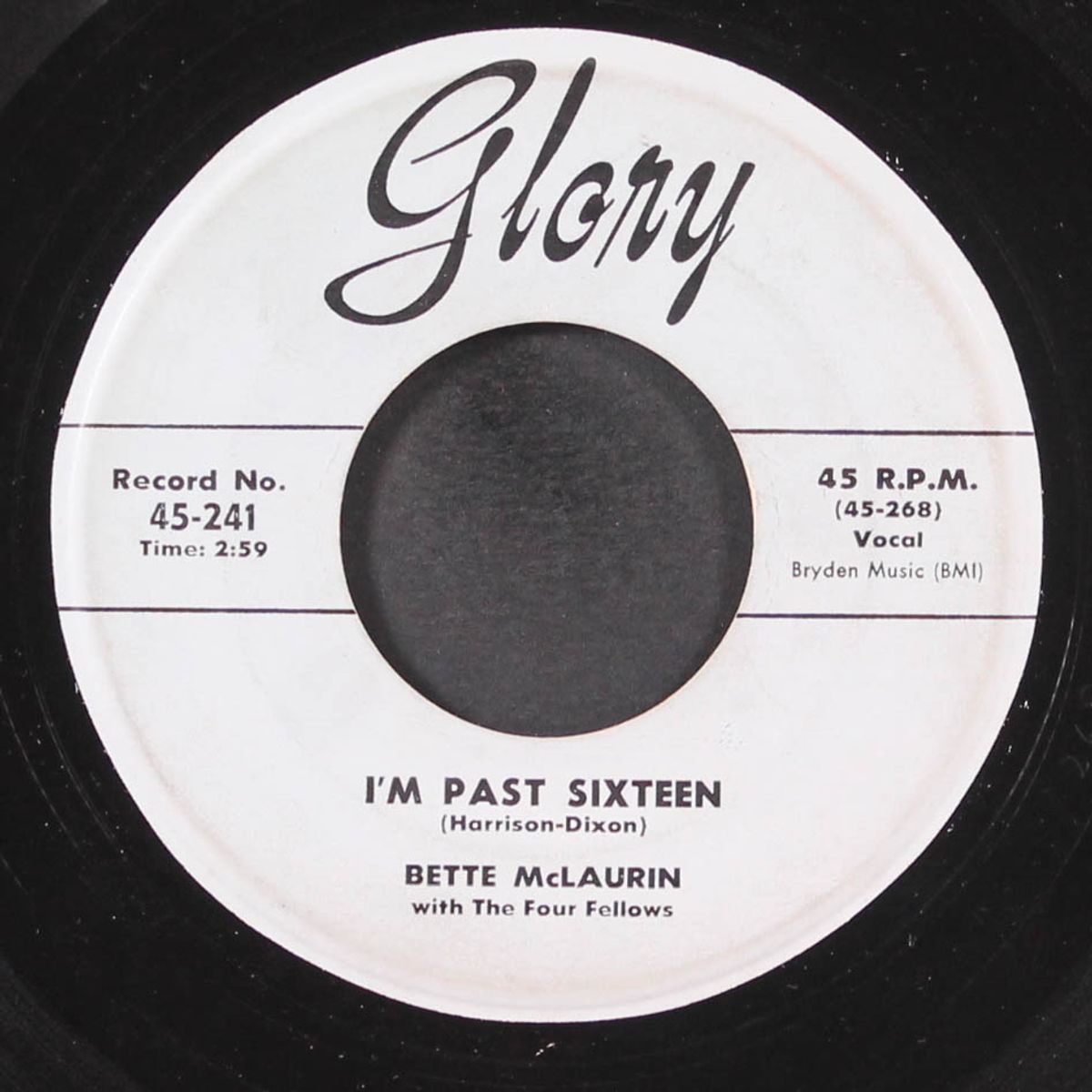 i'm past sixteen by BETTE MCLAURIN & FOUR FELLOWS