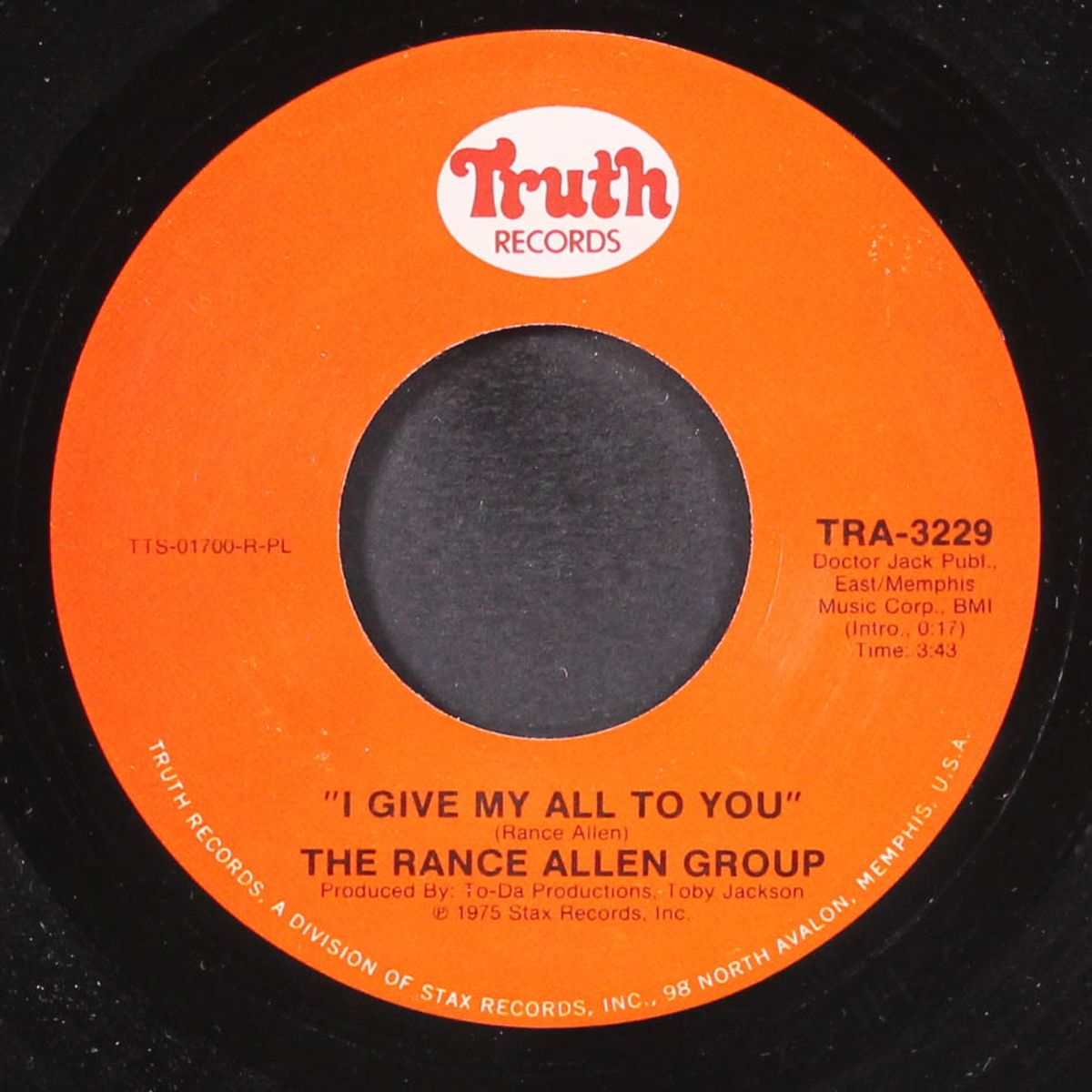 i give my all to you / what a day by RANCE ALLEN GROUP