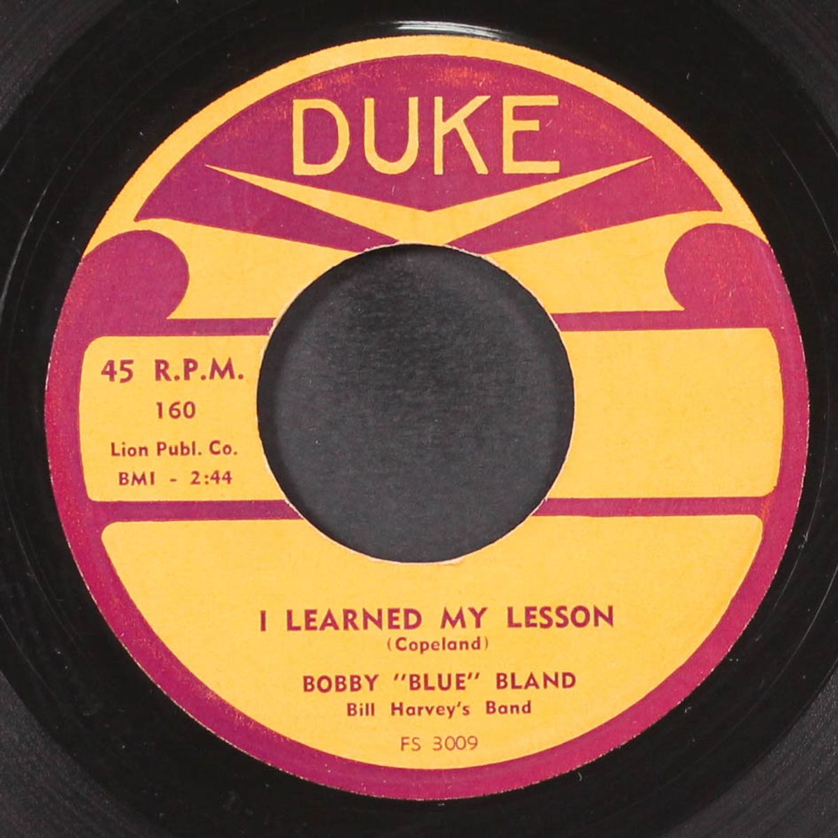 i learned my lesson / i don't believe by BOBBY BLAND