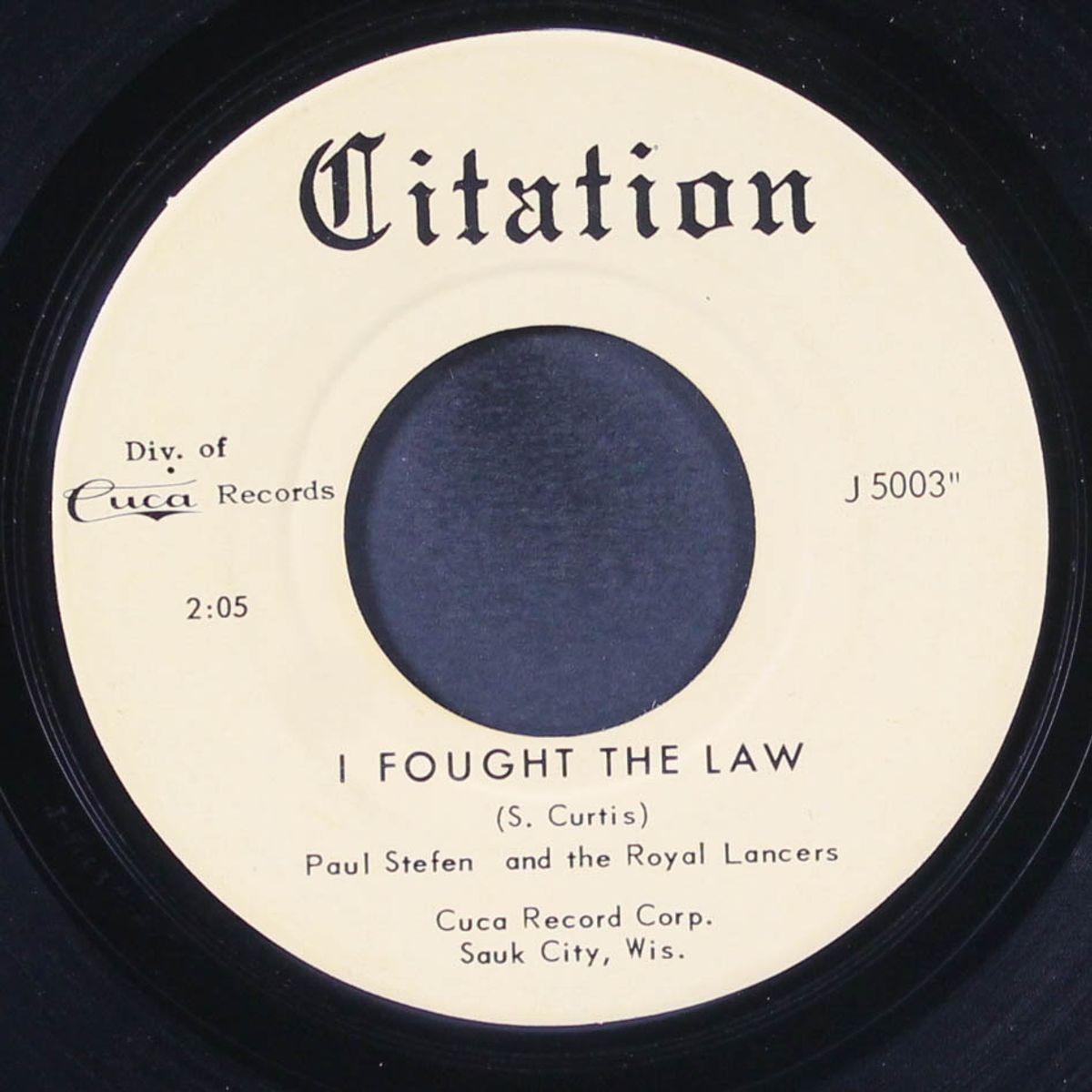 i fought the law / say mama by PAUL STEFEN & ROYAL LANCERS