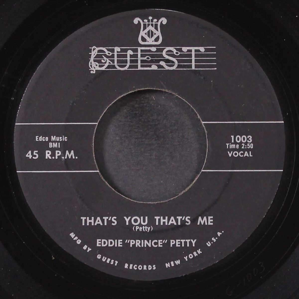 that's me, that's you by EDDIE 'PRINCE' PETTY & GROUP