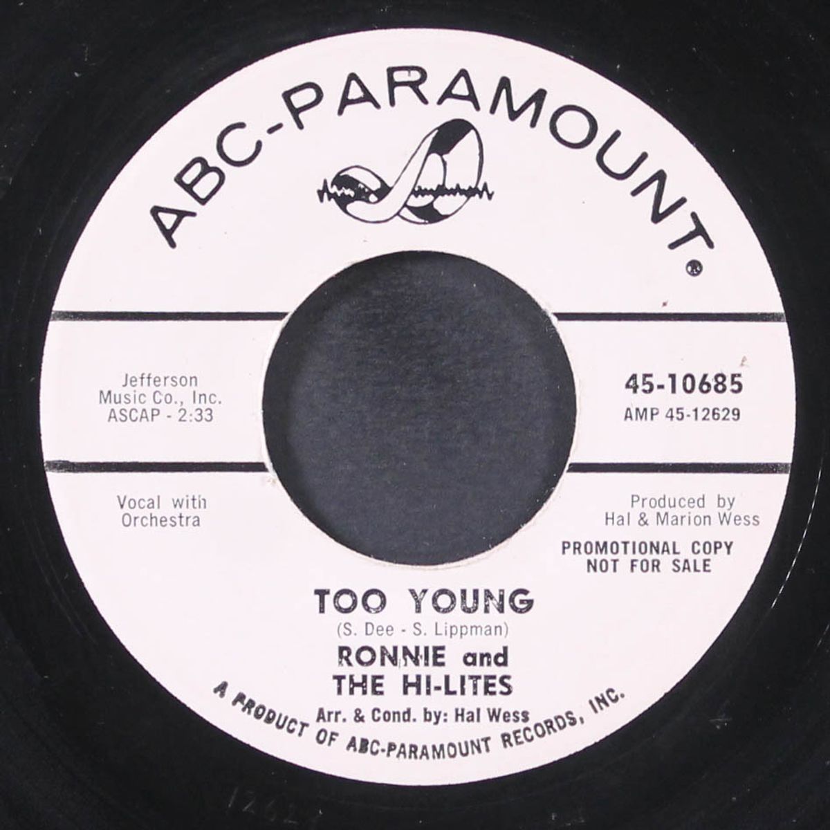 too young / high school romance by RONNIE & HI-LITES