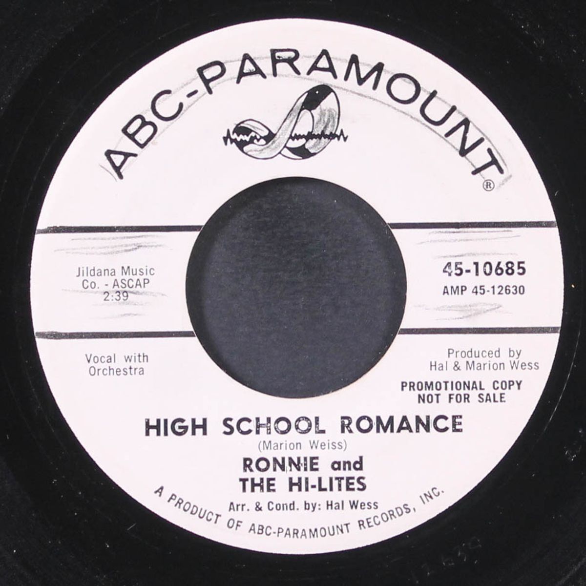too young / high school romance by RONNIE & HI-LITES