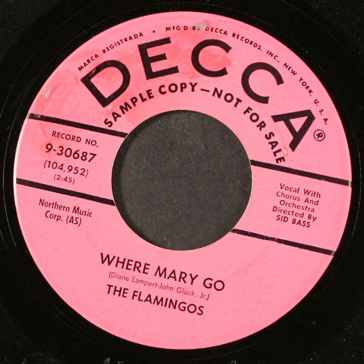 where mary go / the rock and roll march by FLAMINGOS