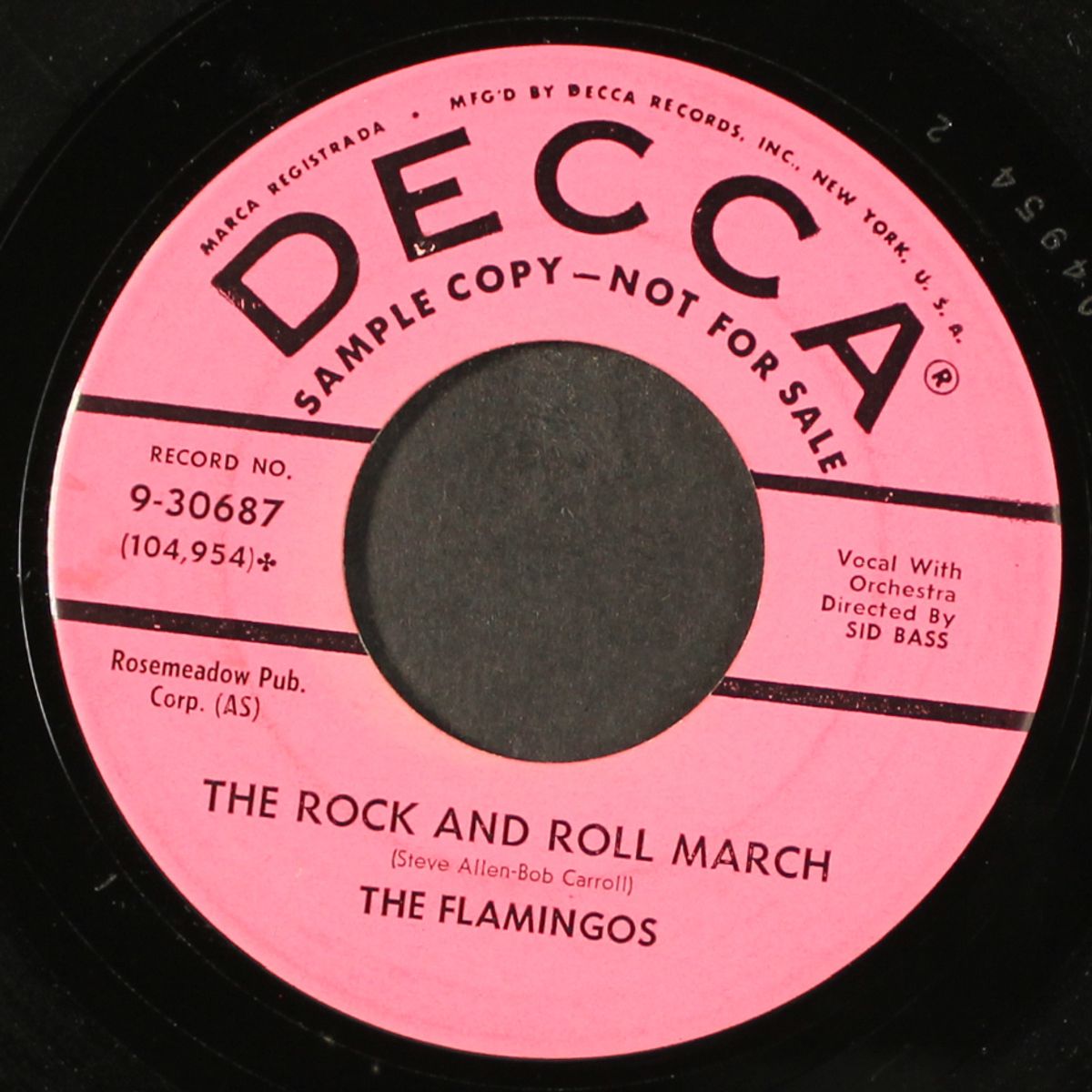 where mary go / the rock and roll march by FLAMINGOS