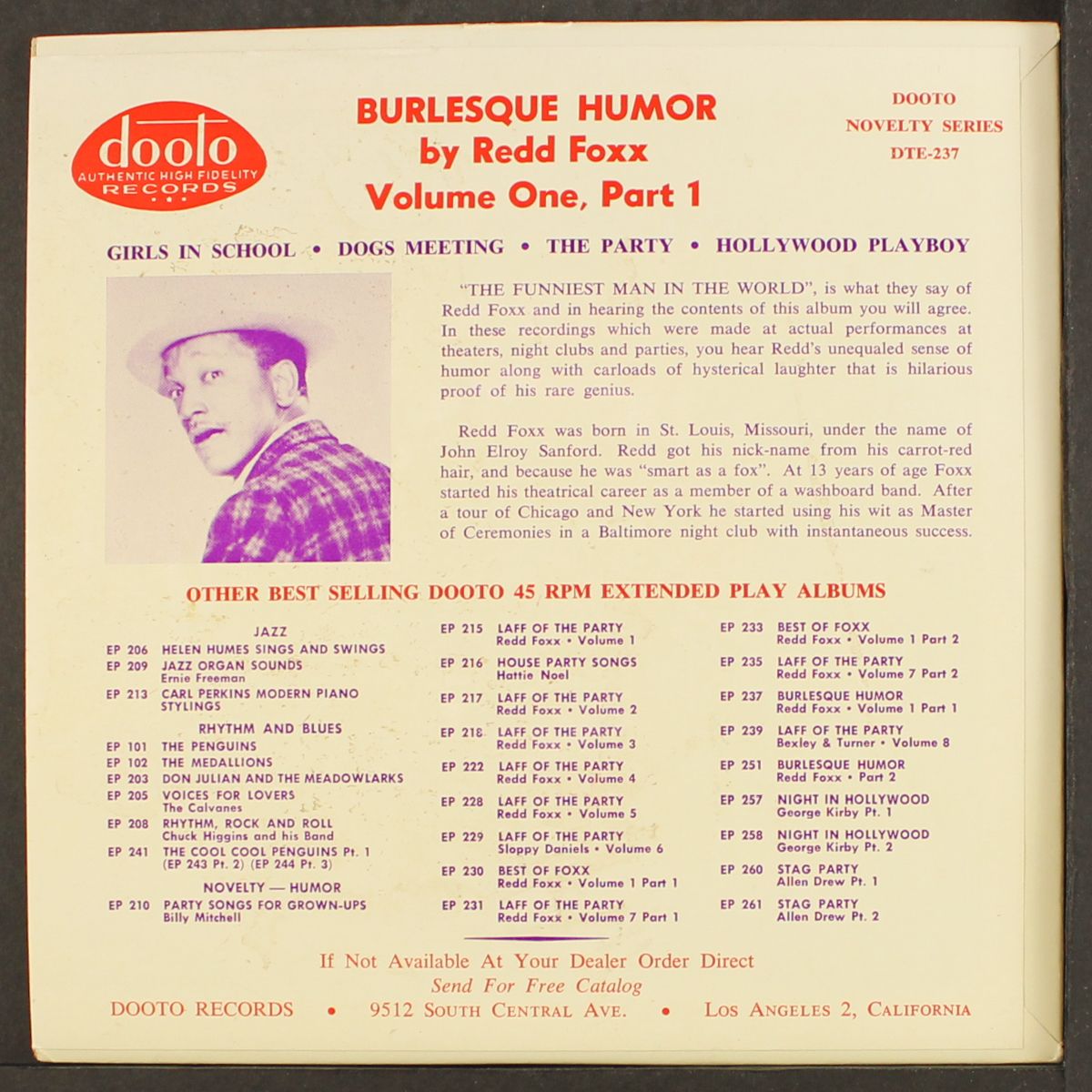 burlesque humor, vol. 1 by REDD FOXX