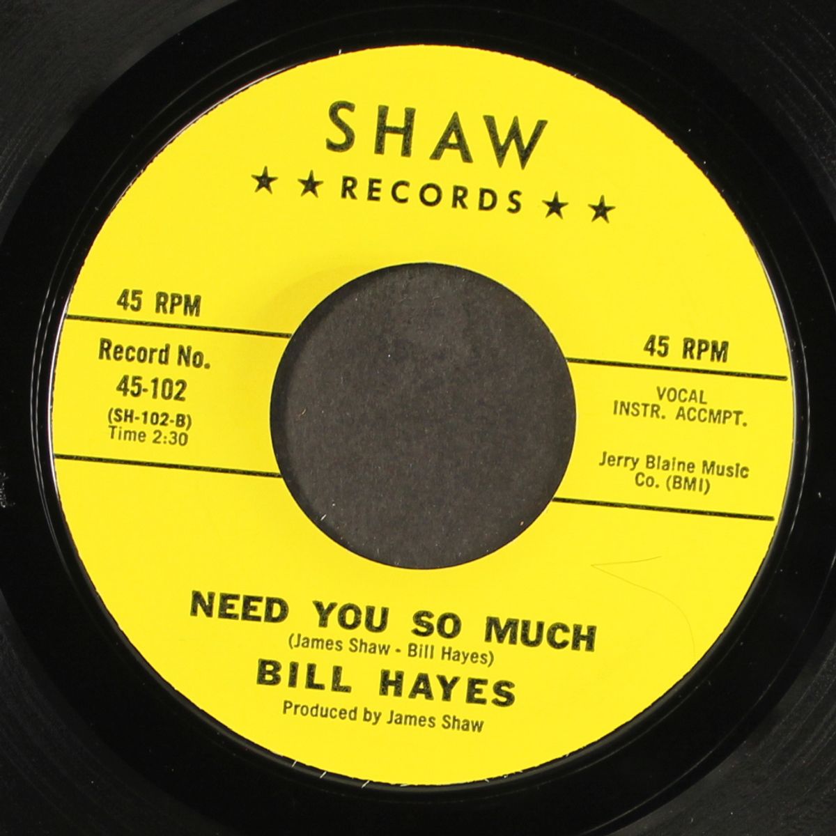 need you so much / i'm all alone by BILL HAYES