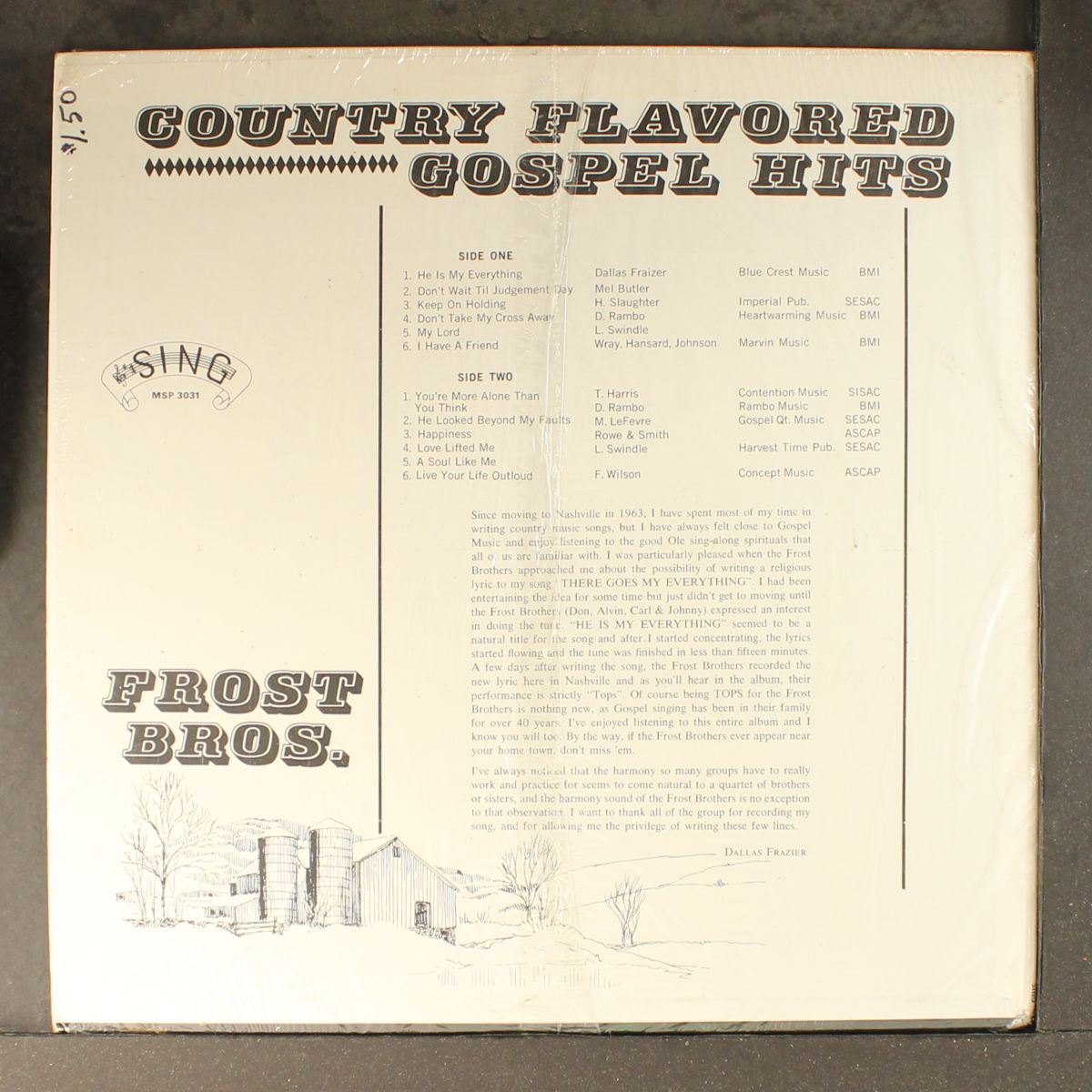 country flovered gospel hits by FROST BROTHERS