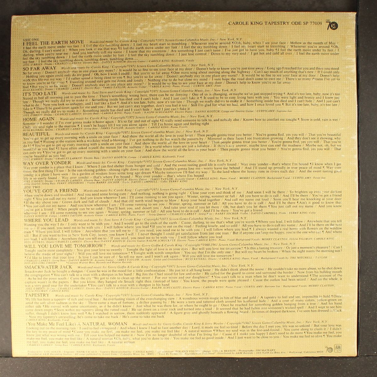 tapestry by CAROLE KING