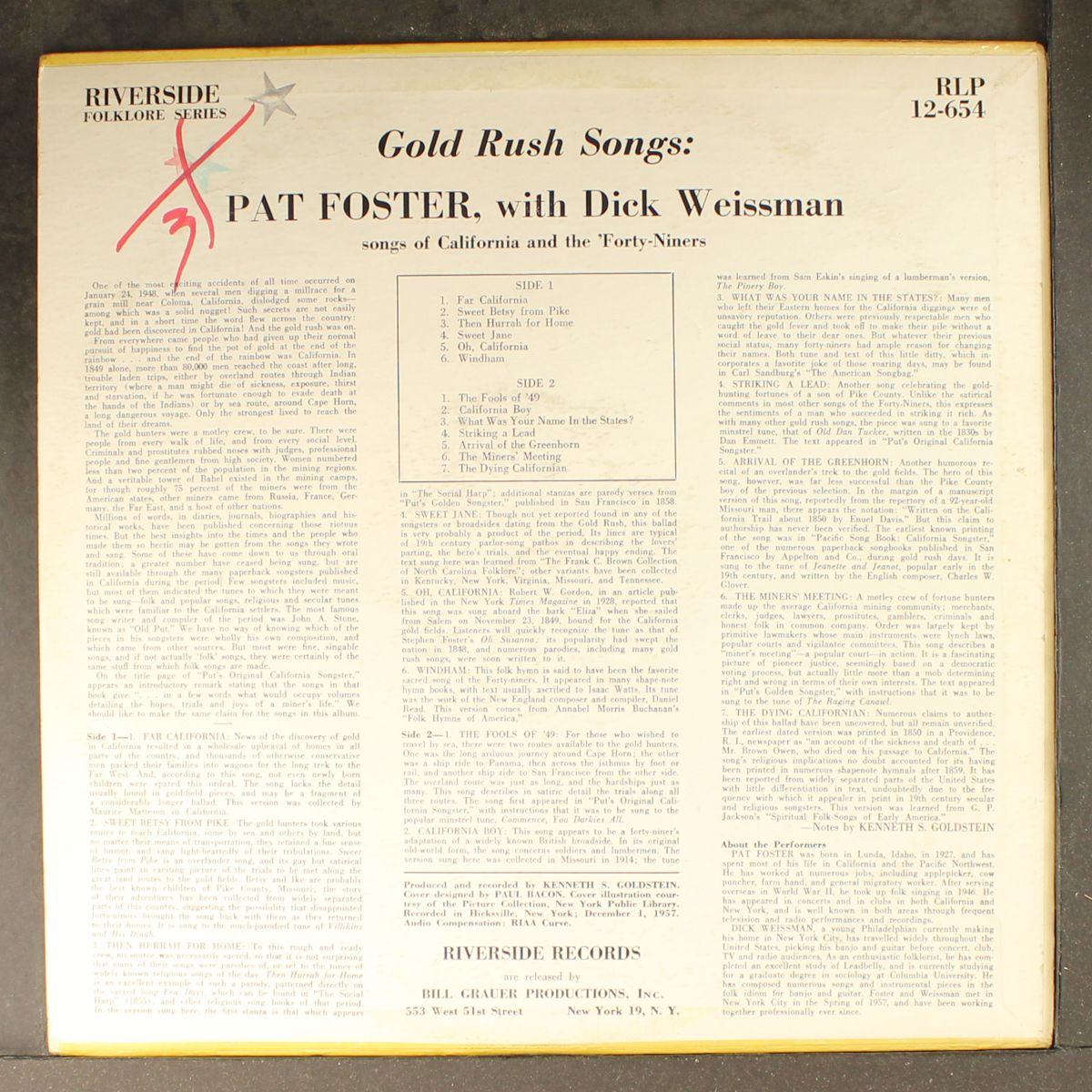 gold rush songs by PAT FOSTER
