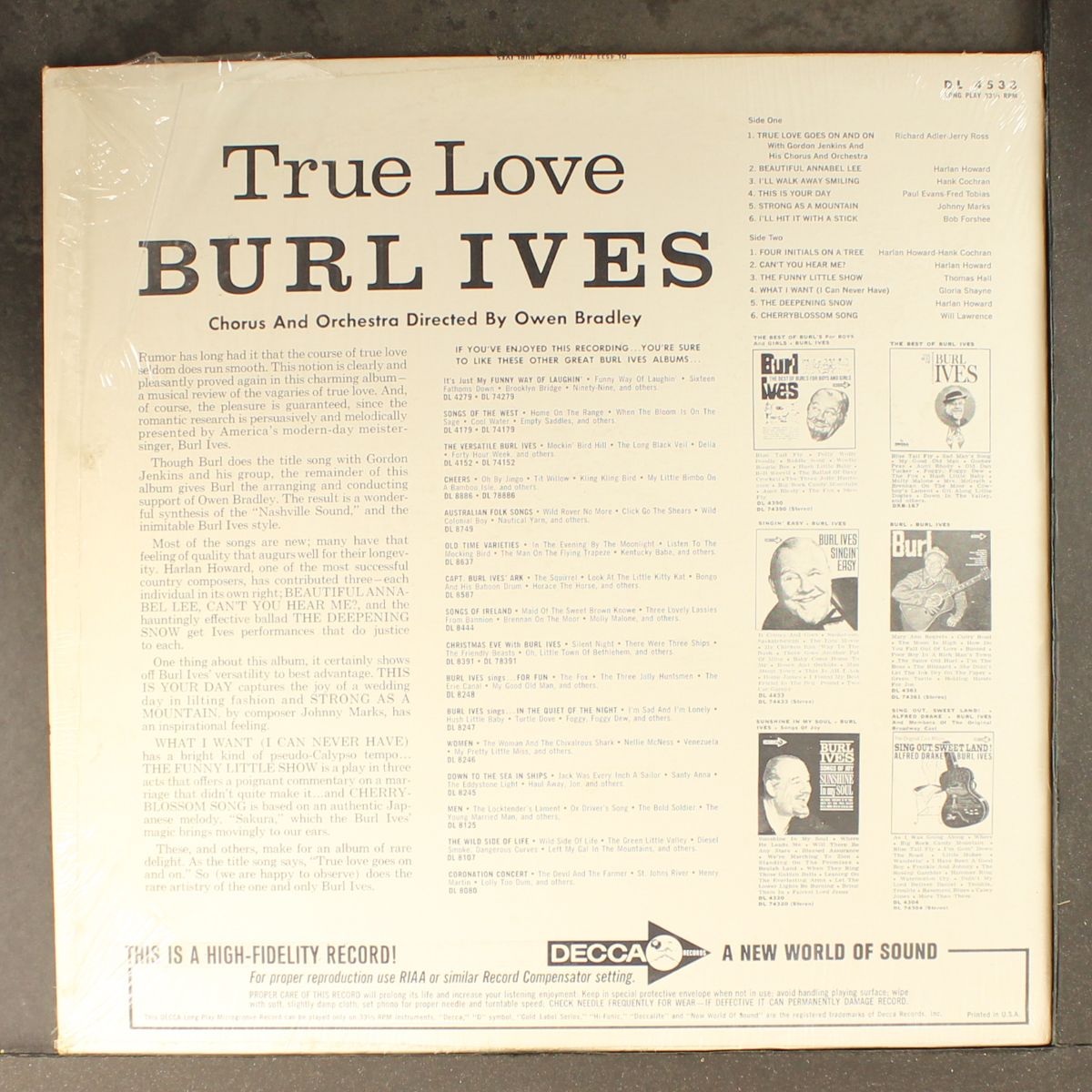 true love by BURL IVES