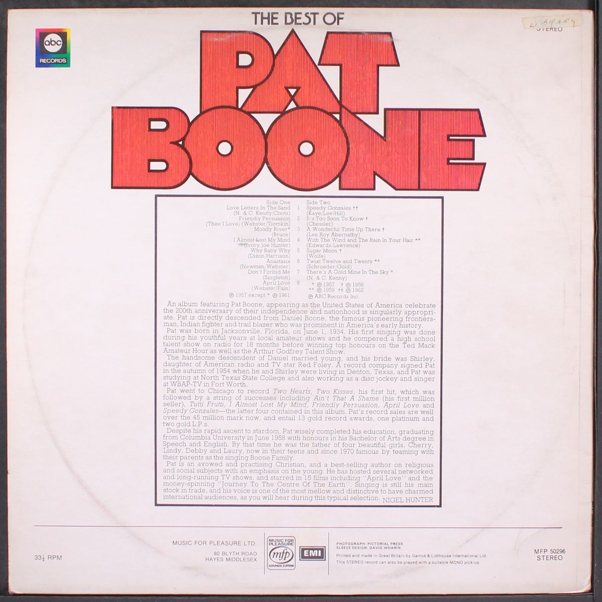 best of by PAT BOONE