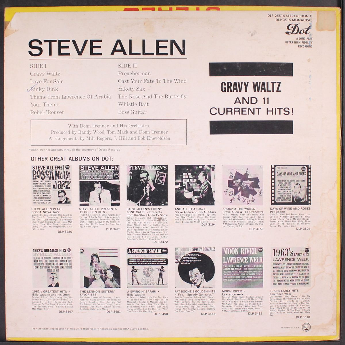 gravy waltz and 11 current hits by STEVE ALLEN