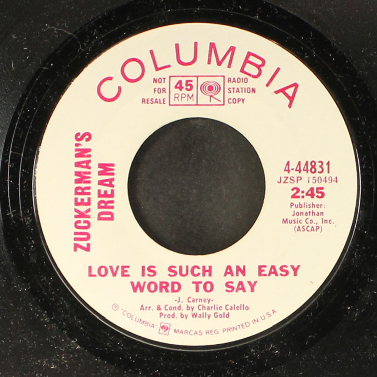 the revolution's over / love is such an easy word to say by ZUCKERMAN'S DREAM