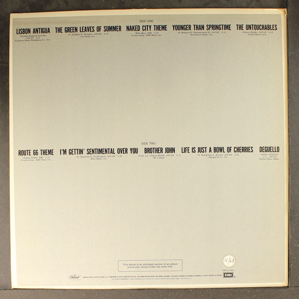 the best of by NELSON RIDDLE