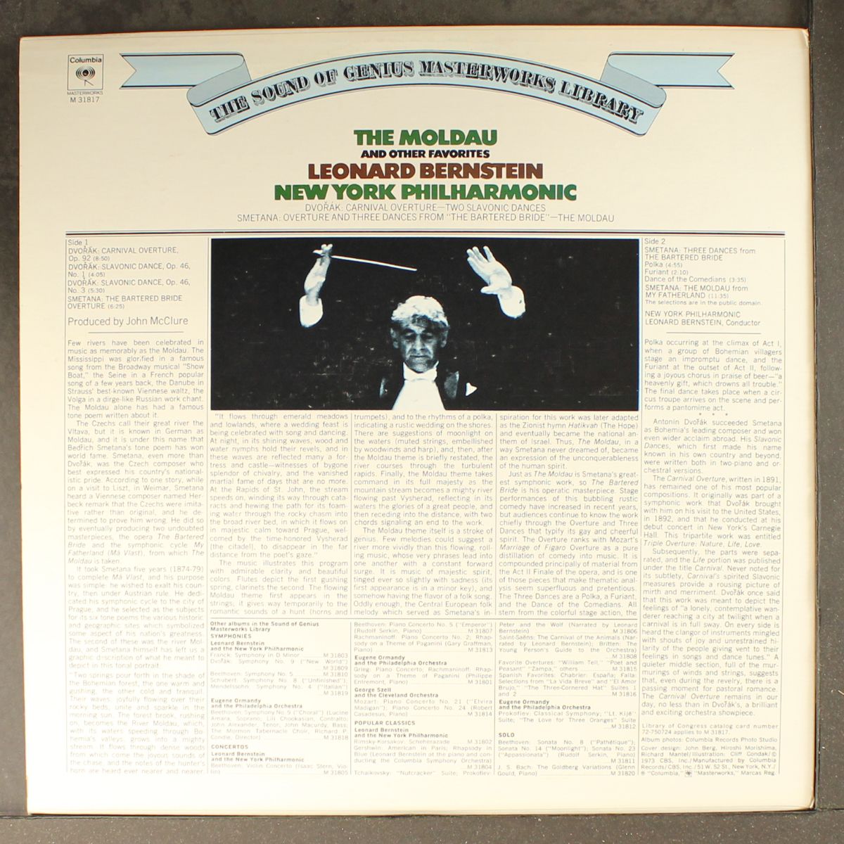 smetana: the moldau, the bartered bride / dvorak: carnival overture, s by LEONARD BERNSTEIN